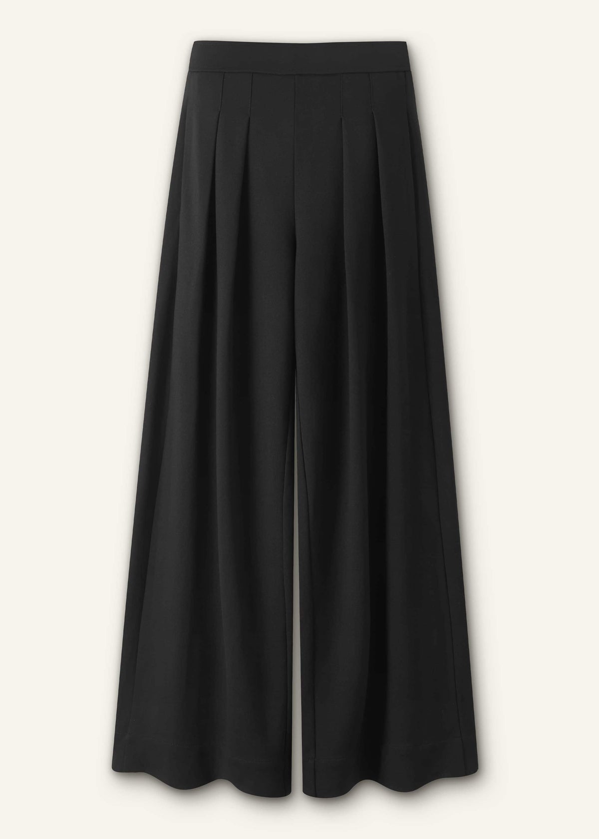 ME+EM Black Luxe Travel Tailoring Wide-Leg Pant