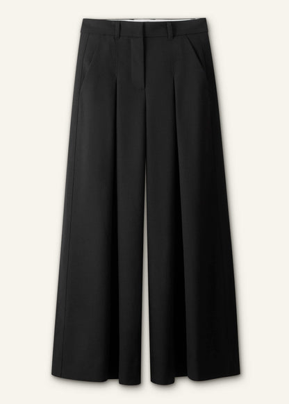 ME+EM Black Very Wide-Leg Pant