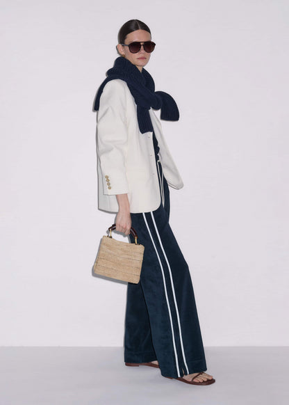 ME+EM Navy Rib Trim Track Pant