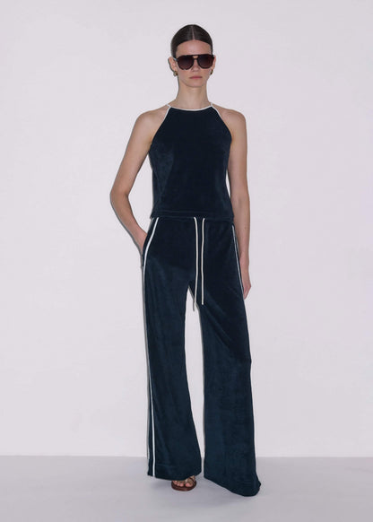 ME+EM Navy Rib Trim Track Pant