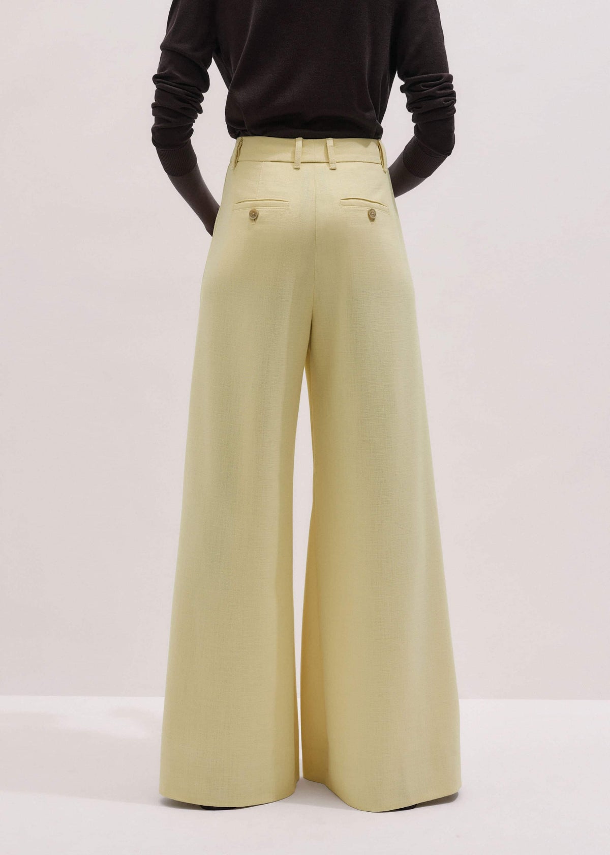 ME+EM Yellow Very Wide-Leg Pant