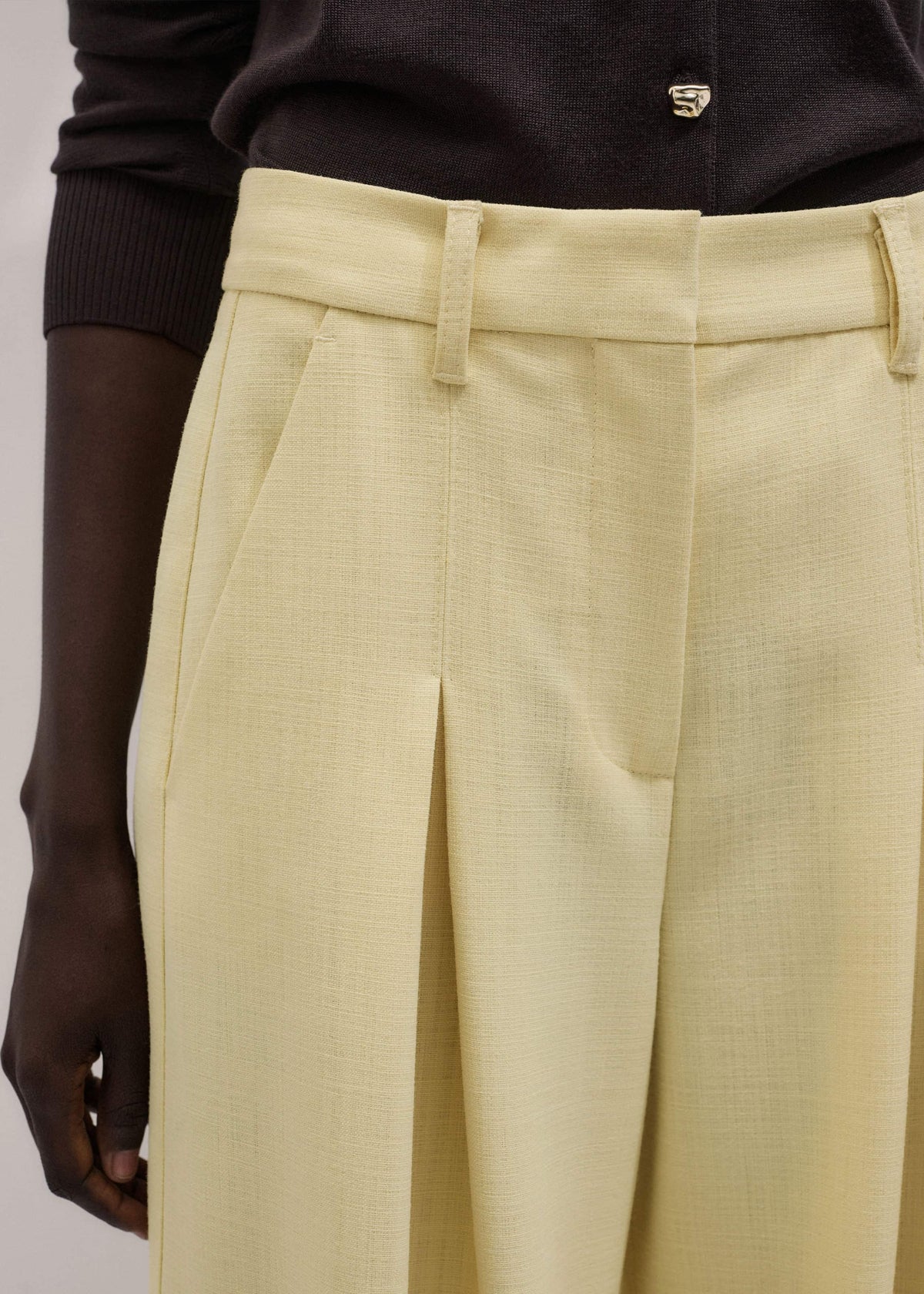 ME+EM Yellow Very Wide-Leg Pant