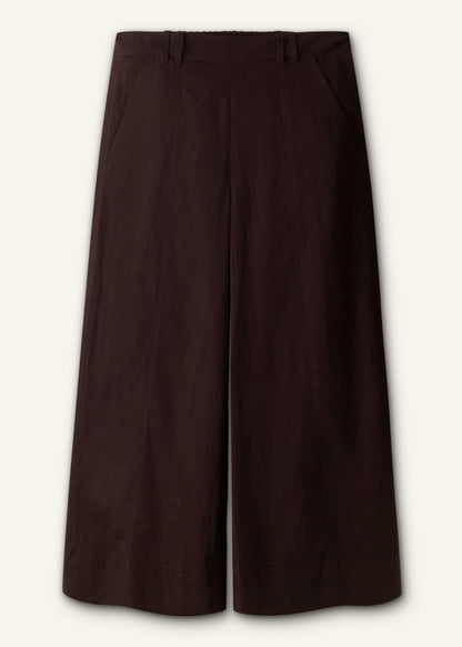 ME+EM Black Crop Wide-Leg Pant