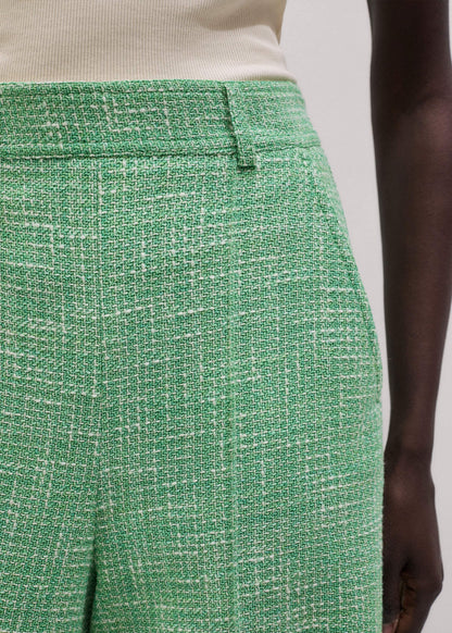 ME+EM Green Textured Wide-Leg Pant
