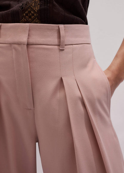 ME+EM Pink Pleat Wide-Leg Pant
