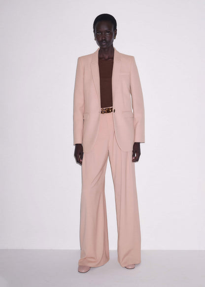 ME+EM Pink Pleat Wide-Leg Pant