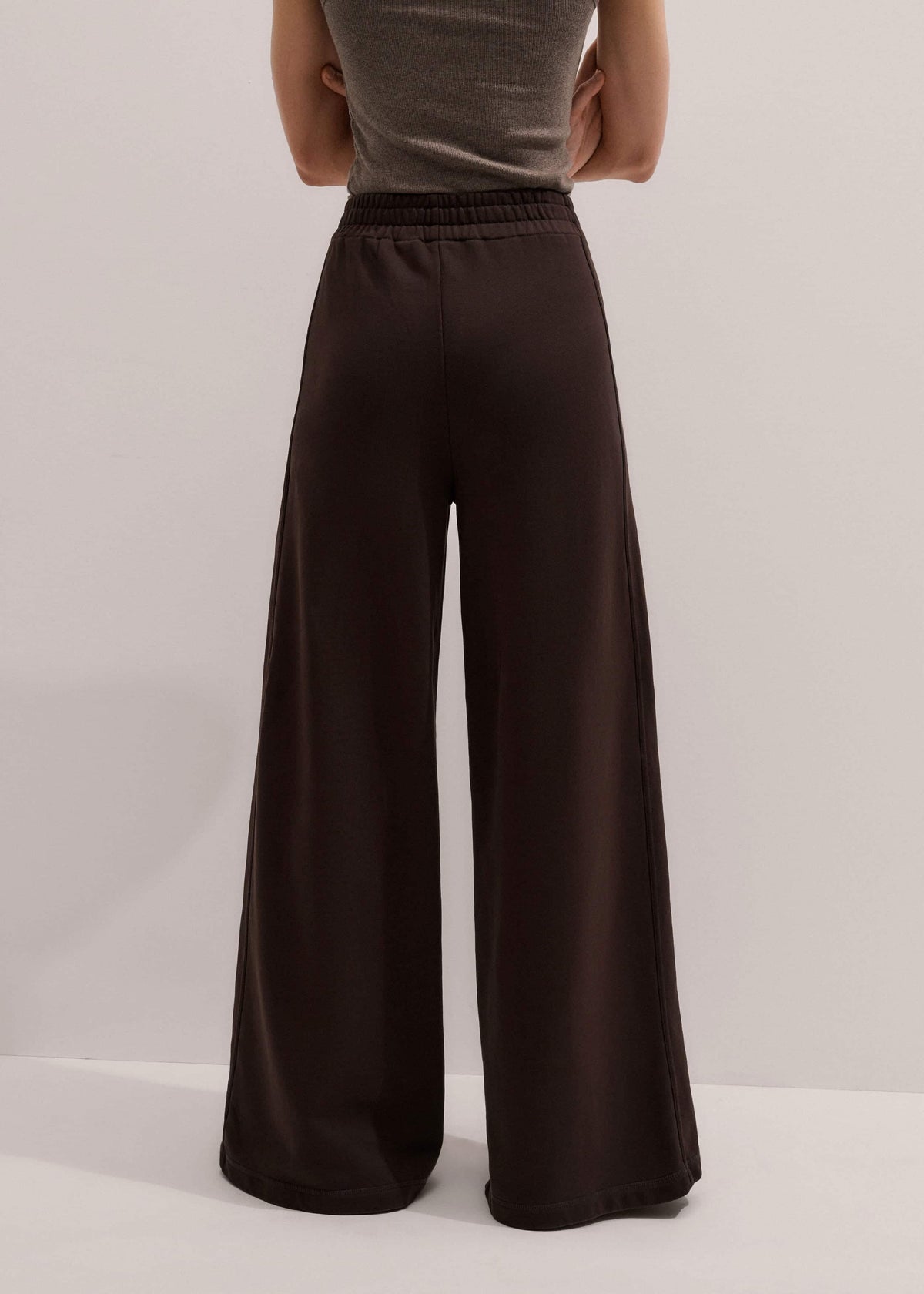 ME+EM Brown Sweatshirt Wide-Leg Track Pant