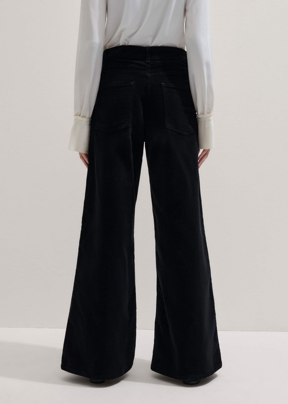 ME+EM Black Ultimate Wide-Leg Pant