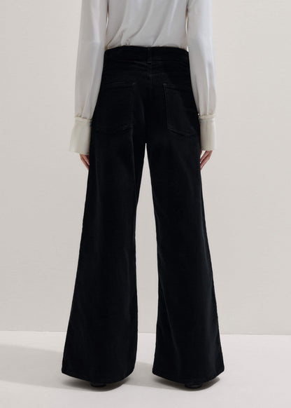 ME+EM Black Ultimate Wide-Leg Pant