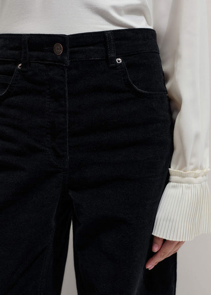 ME+EM Black Ultimate Wide-Leg Pant
