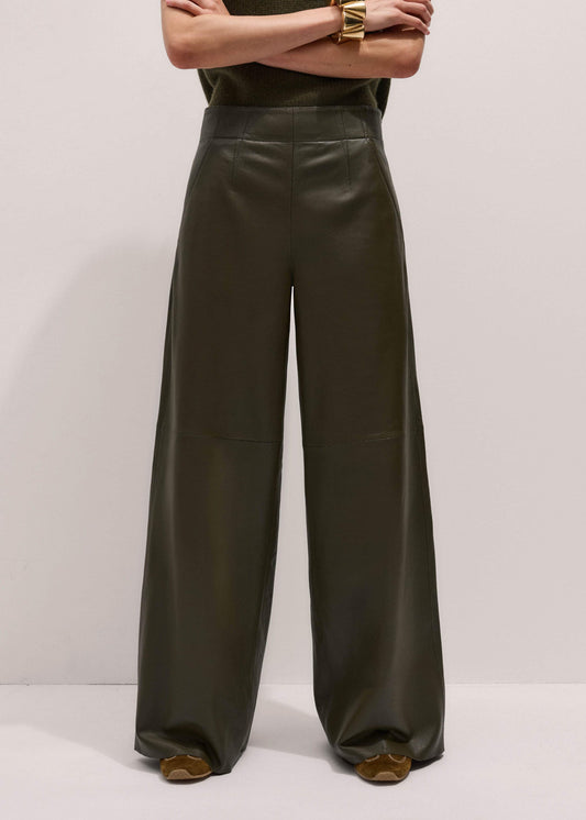ME+EM Olive Green Wide-Leg Pant