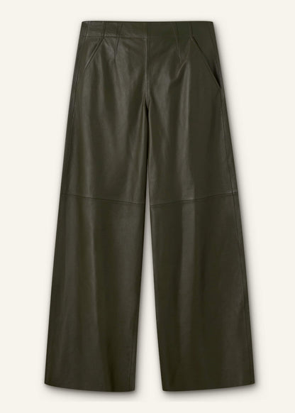 ME+EM Olive Green Wide-Leg Pant