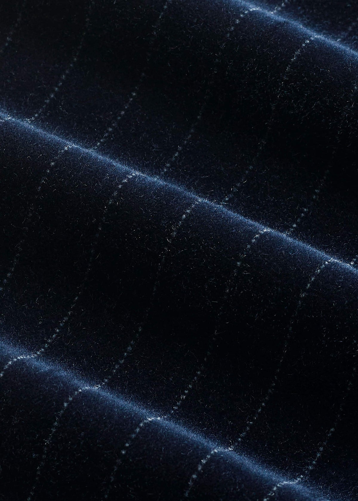 ME+EM Navy Wool Pinstripe Wide-Leg Pant