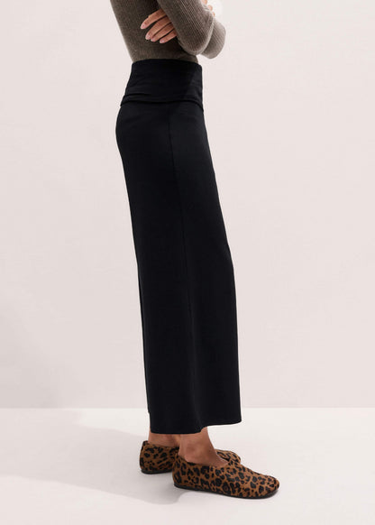ME+EM Black Icon Crop Palazzo Pant