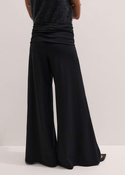 ME+EM Black Super Wide Palazzo Pant