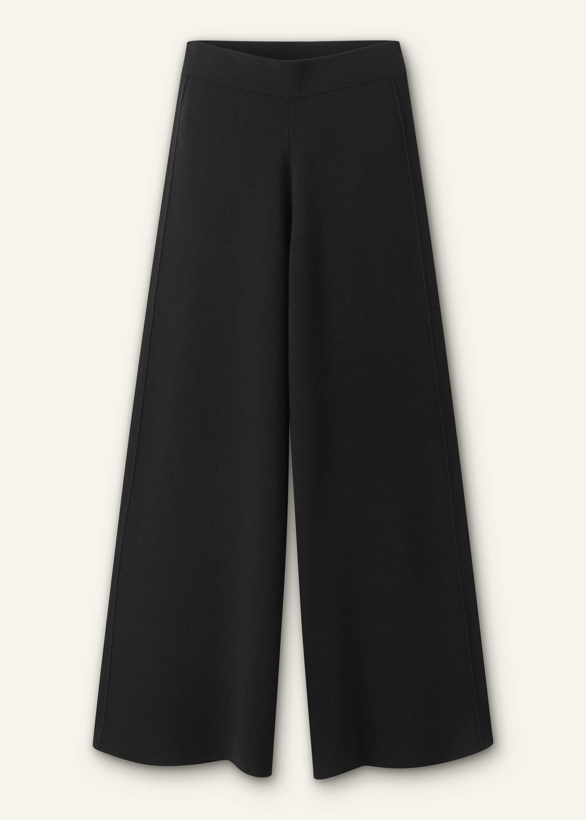 ME+EM Black Silk Knit Evening Palazzo Pant