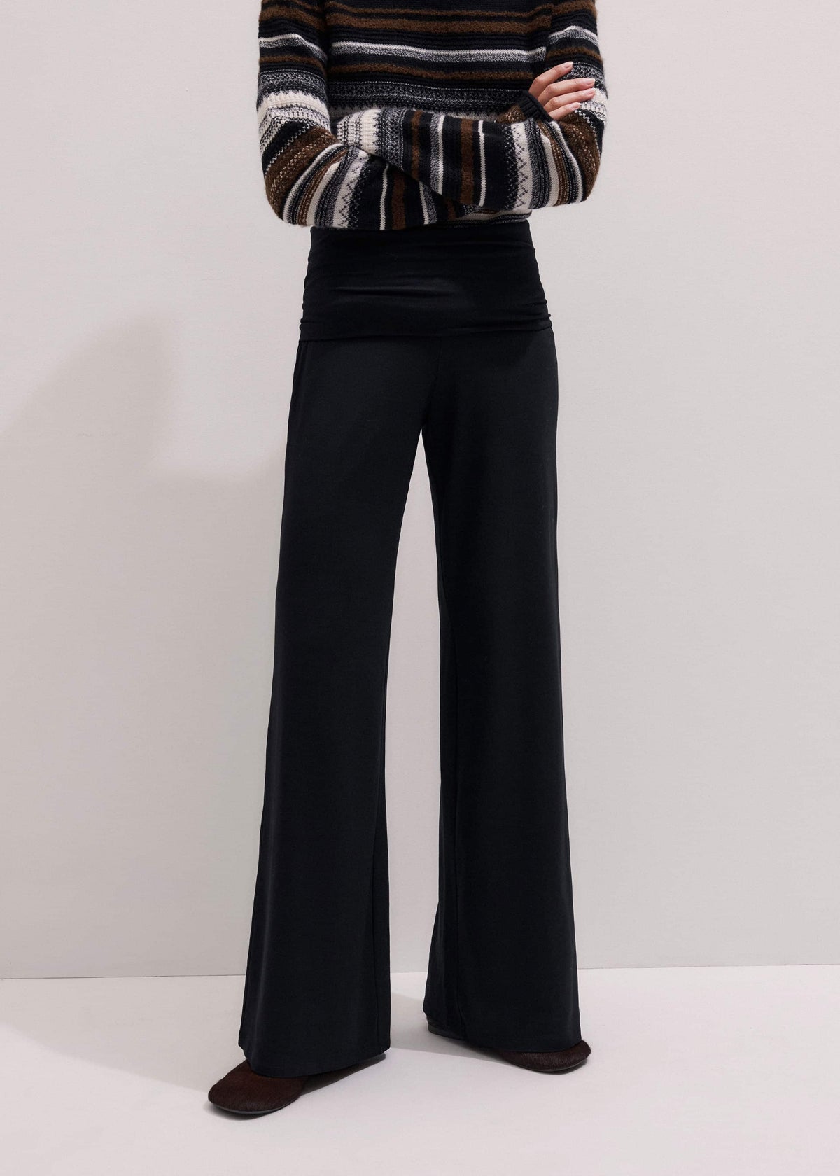 ME+EM Black Icon Palazzo Pant