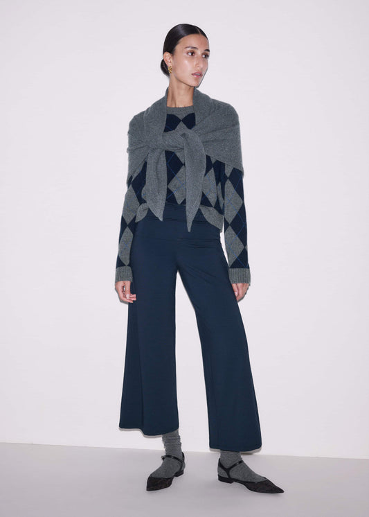 ME+EM Crop Palazzo Pant - Dark Navy Travel Pants |Vacation Shop