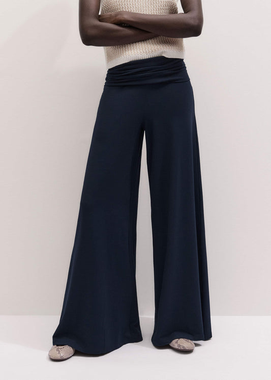 ME+EM Navy Super Wide Palazzo Pant
