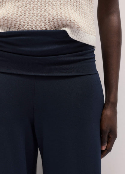 ME+EM Navy Super Wide Palazzo Pant