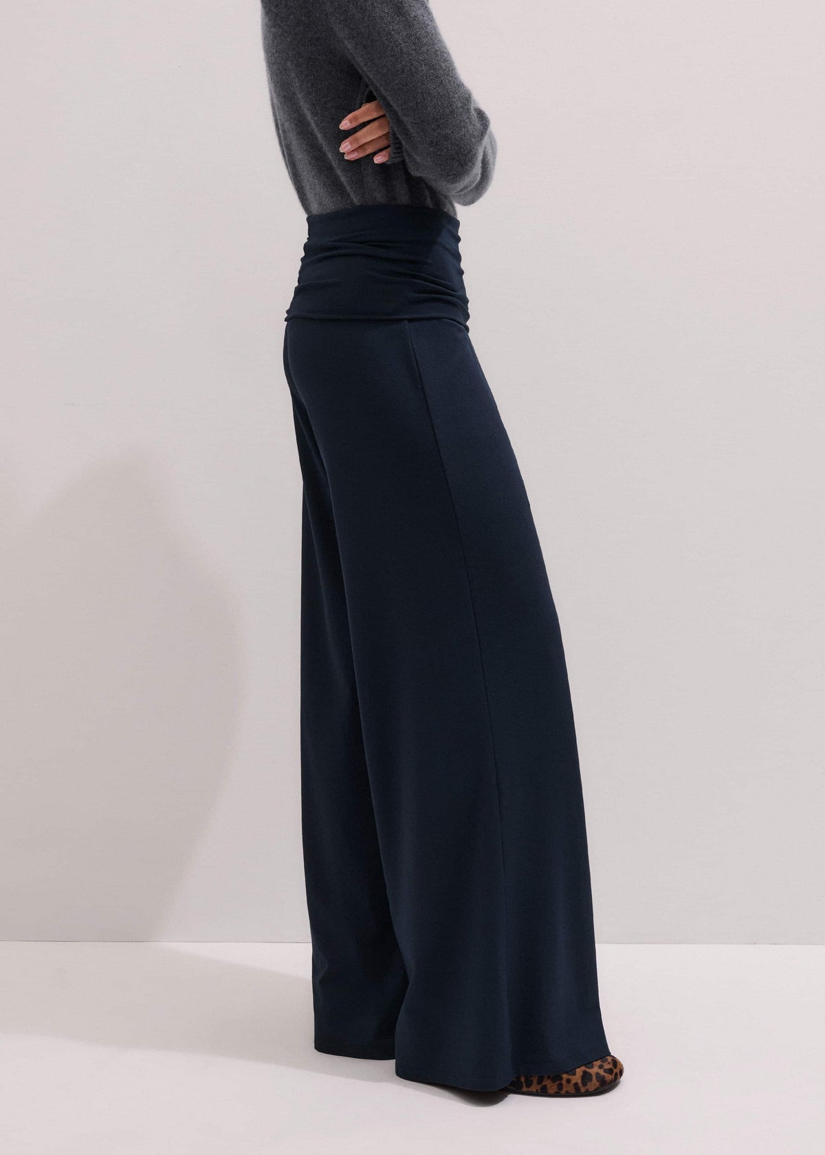 ME+EM Navy Icon Palazzo Pant