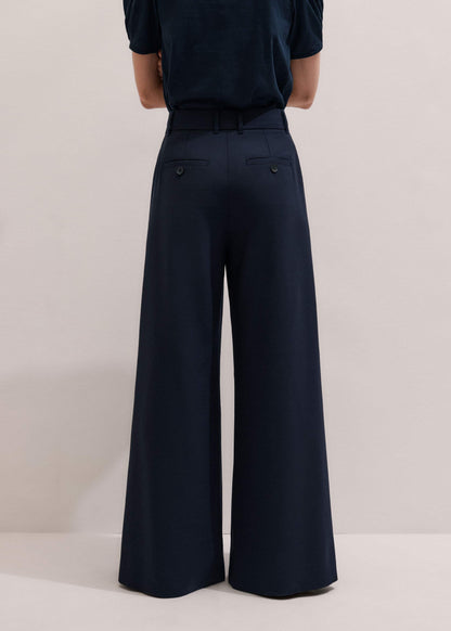 ME+EM Navy Ultimate Very Wide-Leg Pant