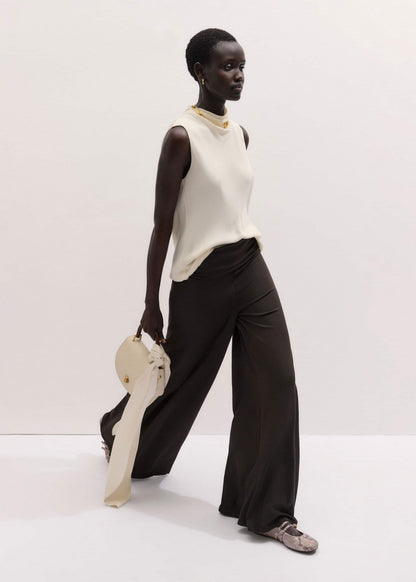 ME+EM Brown Super Wide Palazzo Pant