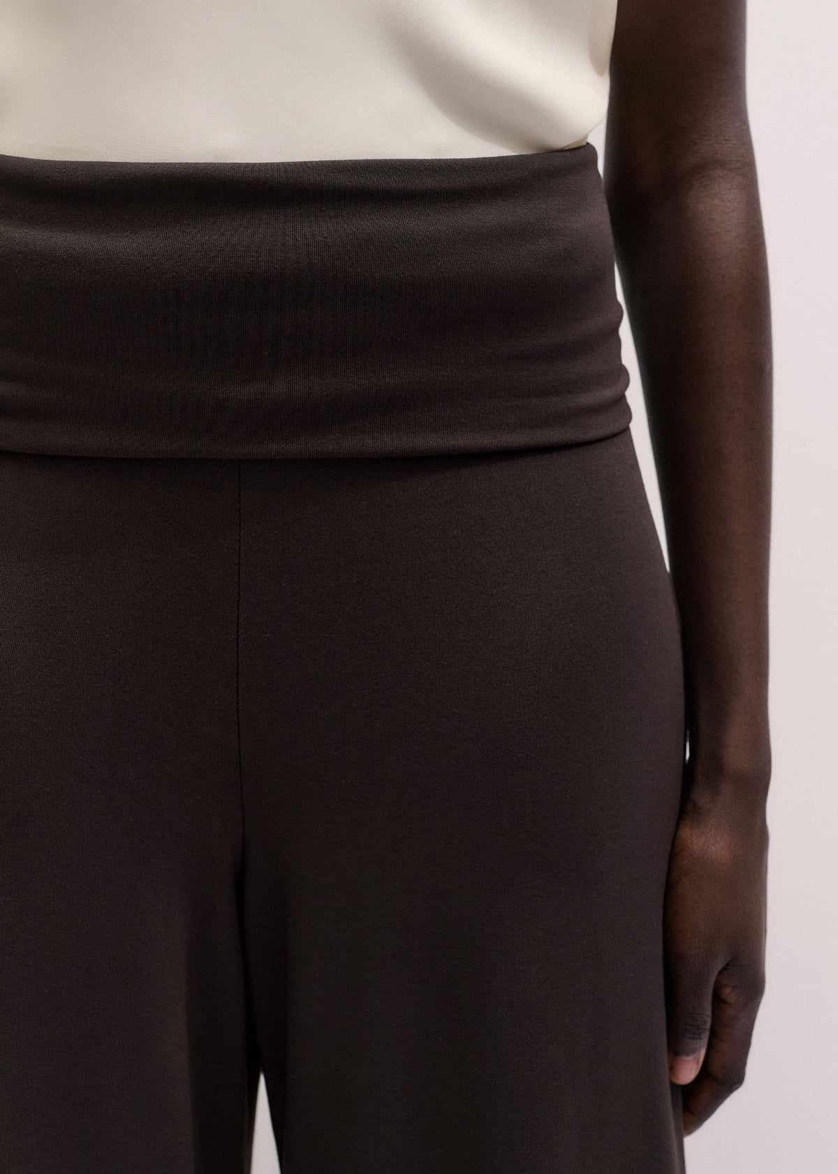 ME+EM Brown Super Wide Palazzo Pant