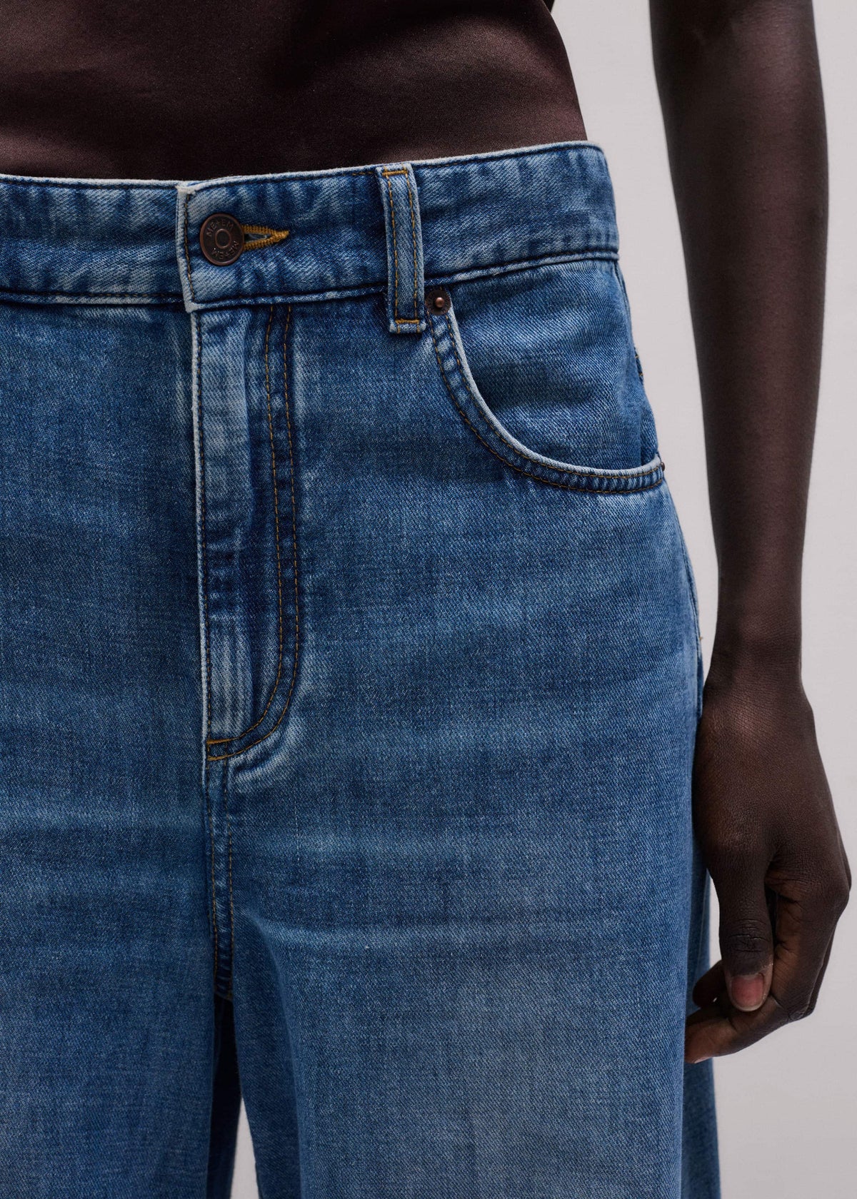 ME+EM Blue Relaxed Baggy Wide-Leg Jean