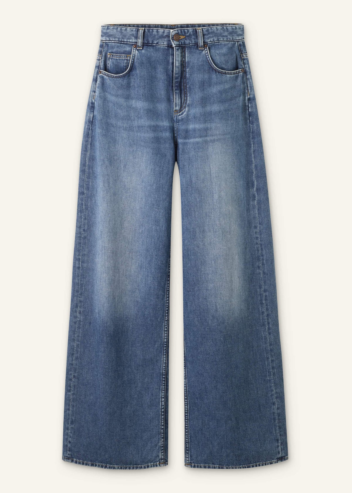 ME+EM Blue Relaxed Baggy Wide-Leg Jean