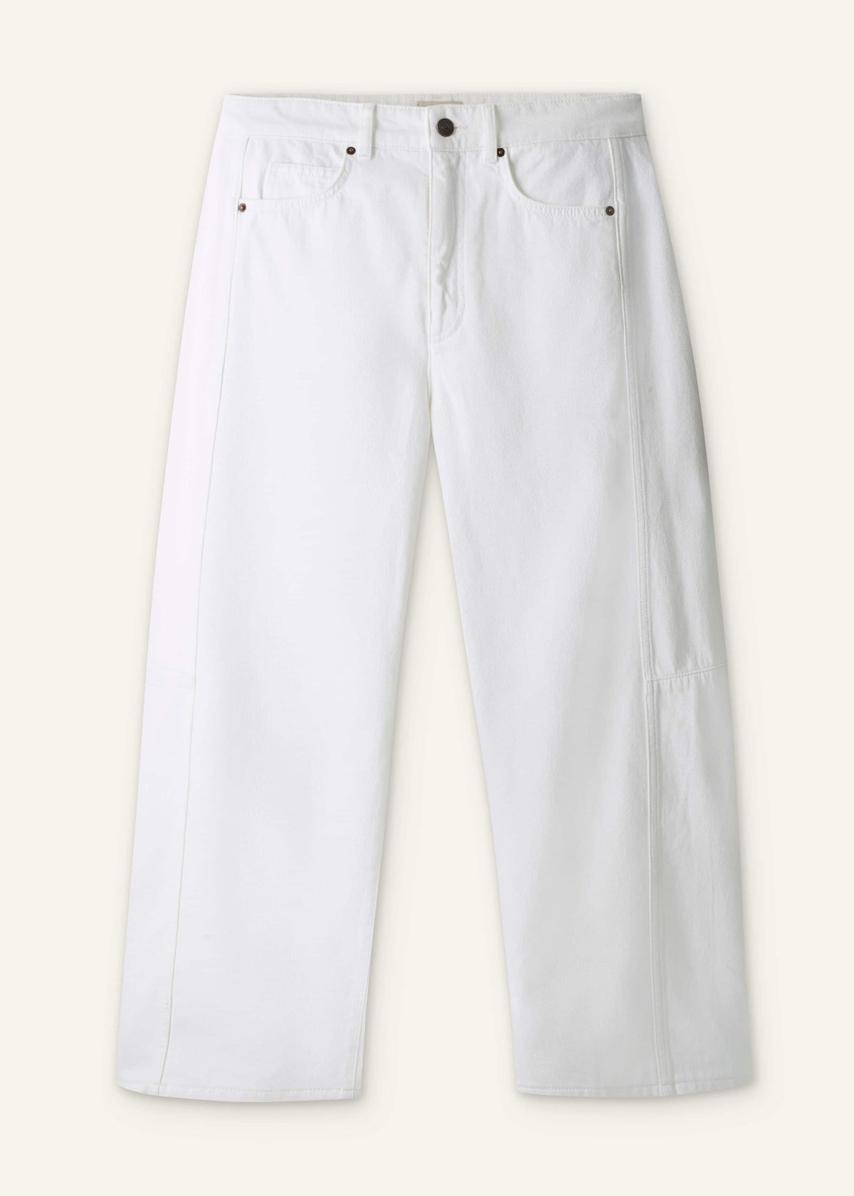 ME+EM White Exaggerated Crop Jean