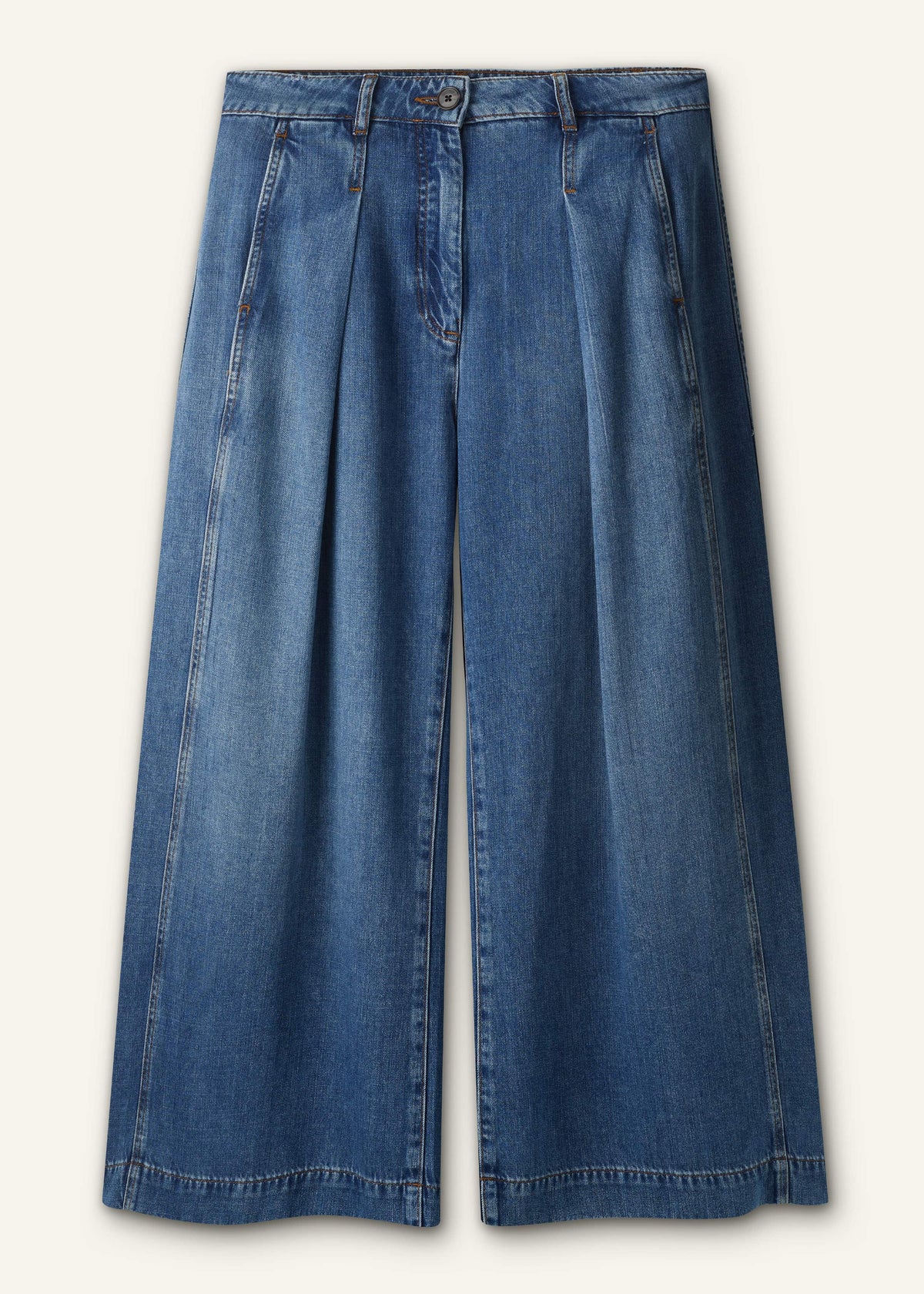 ME+EM Blue Straight Culotte Jean