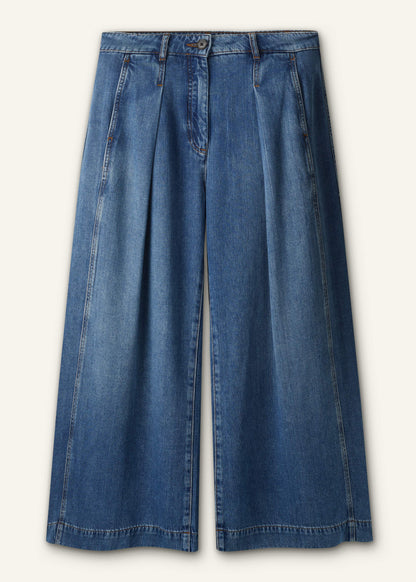 ME+EM Blue Straight Culotte Jean