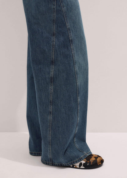 ME+EM Blue Relaxed Straight Insert Jean