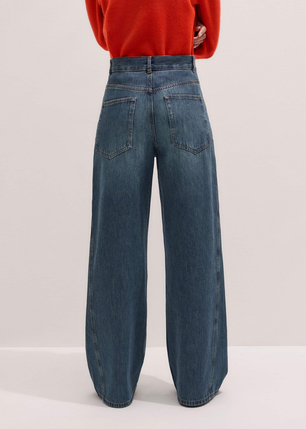 ME+EM Blue Relaxed Straight Insert Jean