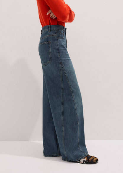 ME+EM Blue Relaxed Straight Insert Jean