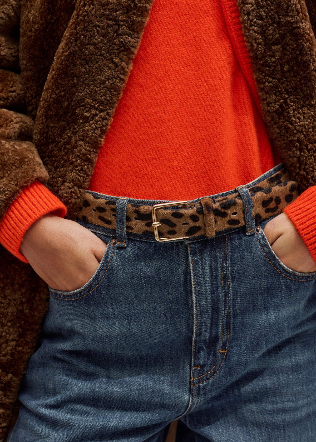 ME+EM Blue Relaxed Straight Insert Jean