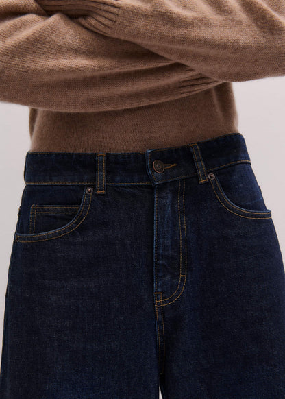 ME+EM Dark Blue Rinse Wash Ultimate Wide-Leg Jean