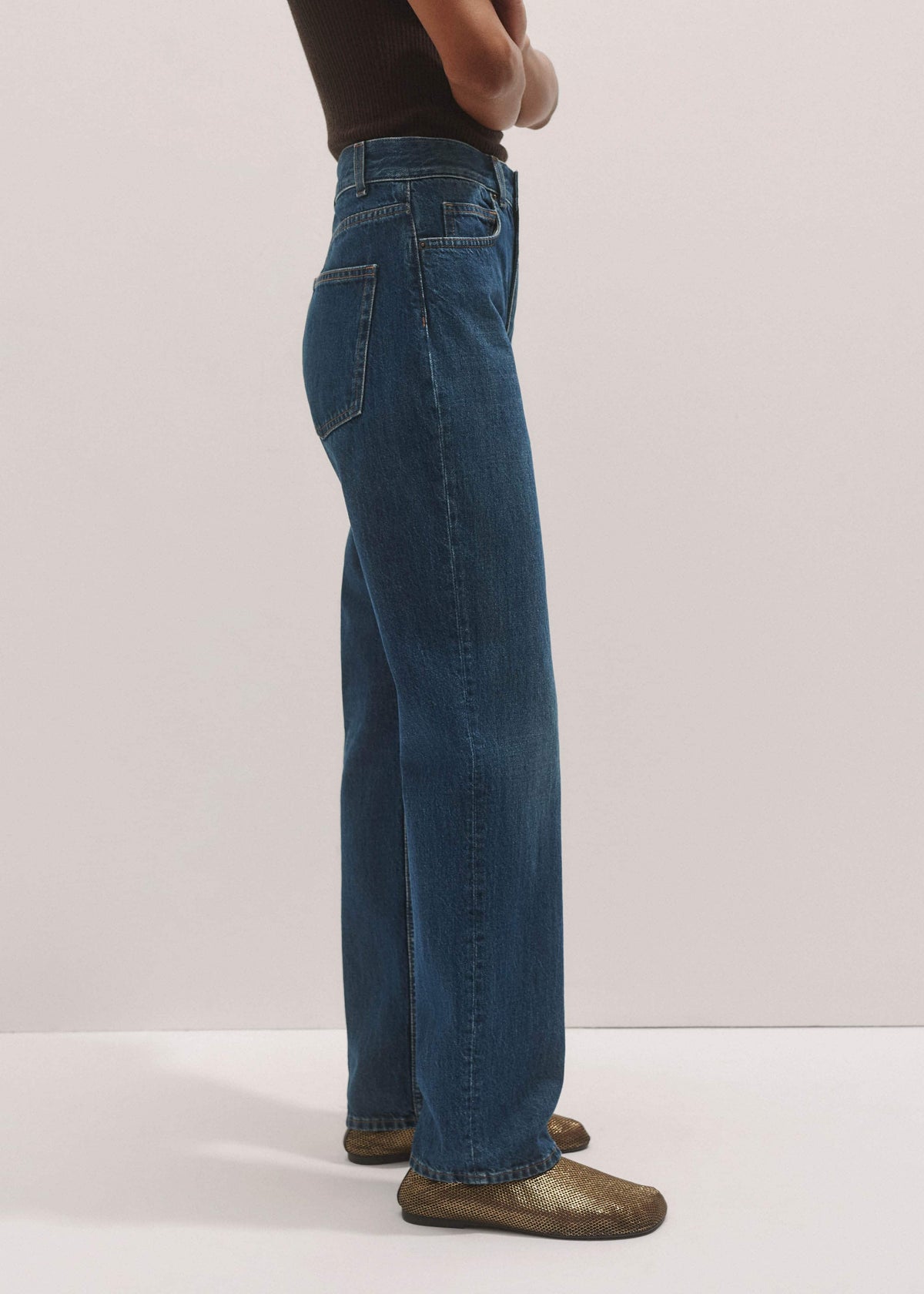 ME+EM Blue Full-Length Straight Jean