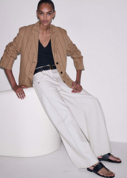 ME+EM White Relaxed Engineered Jean