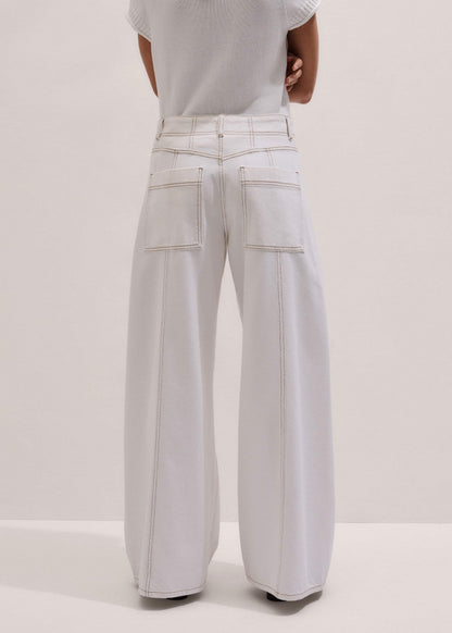 ME+EM White Relaxed Engineered Jean