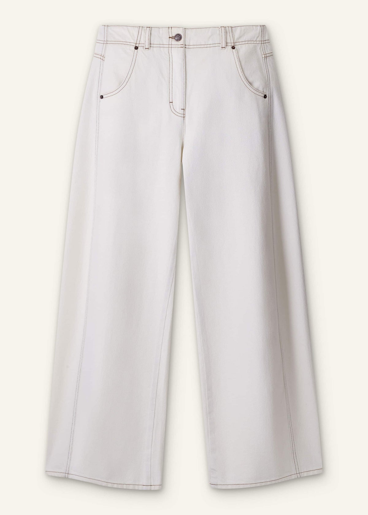 ME+EM White Relaxed Engineered Jean