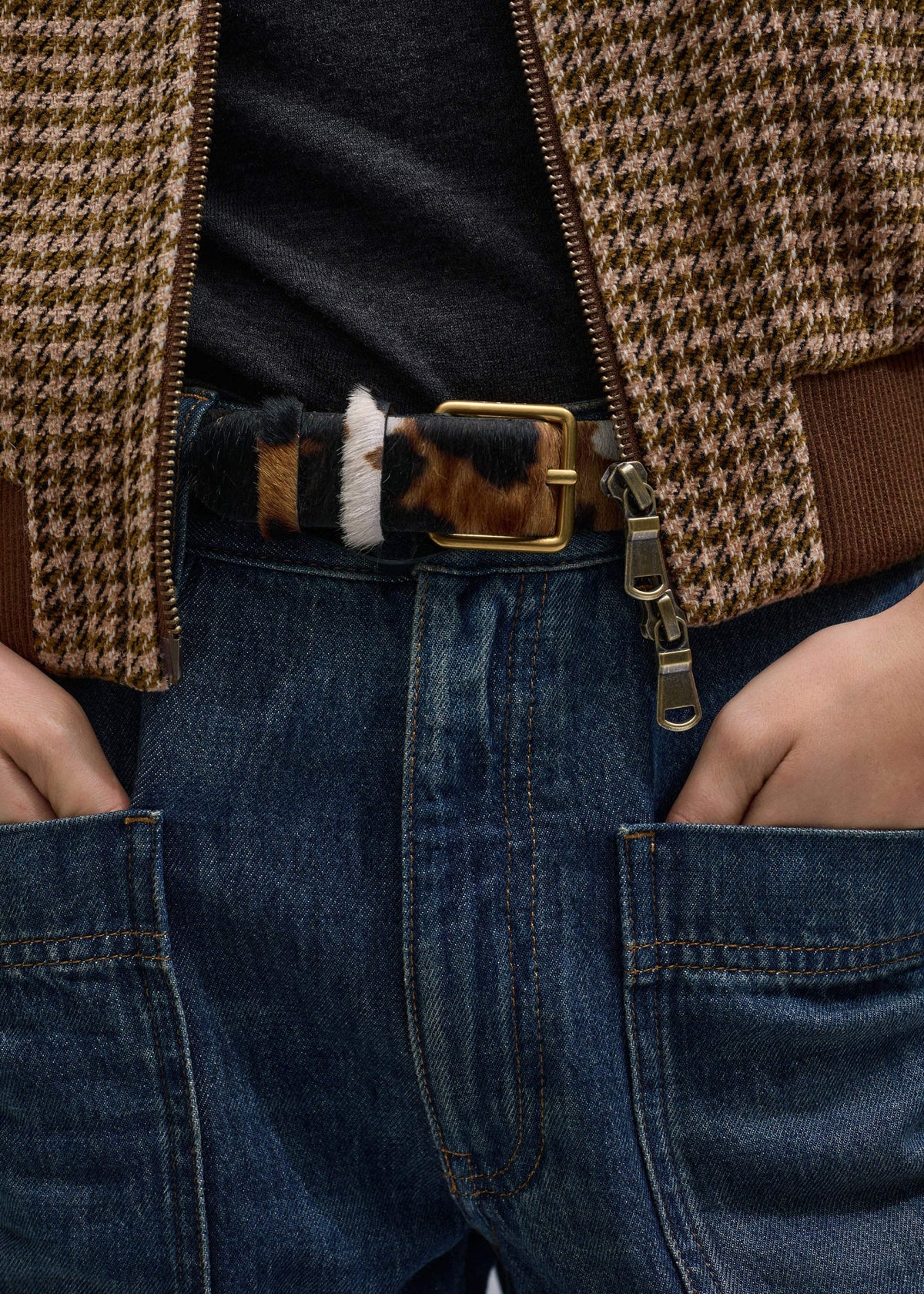 ME+EM Blue Patch Pocket Baggy Jean