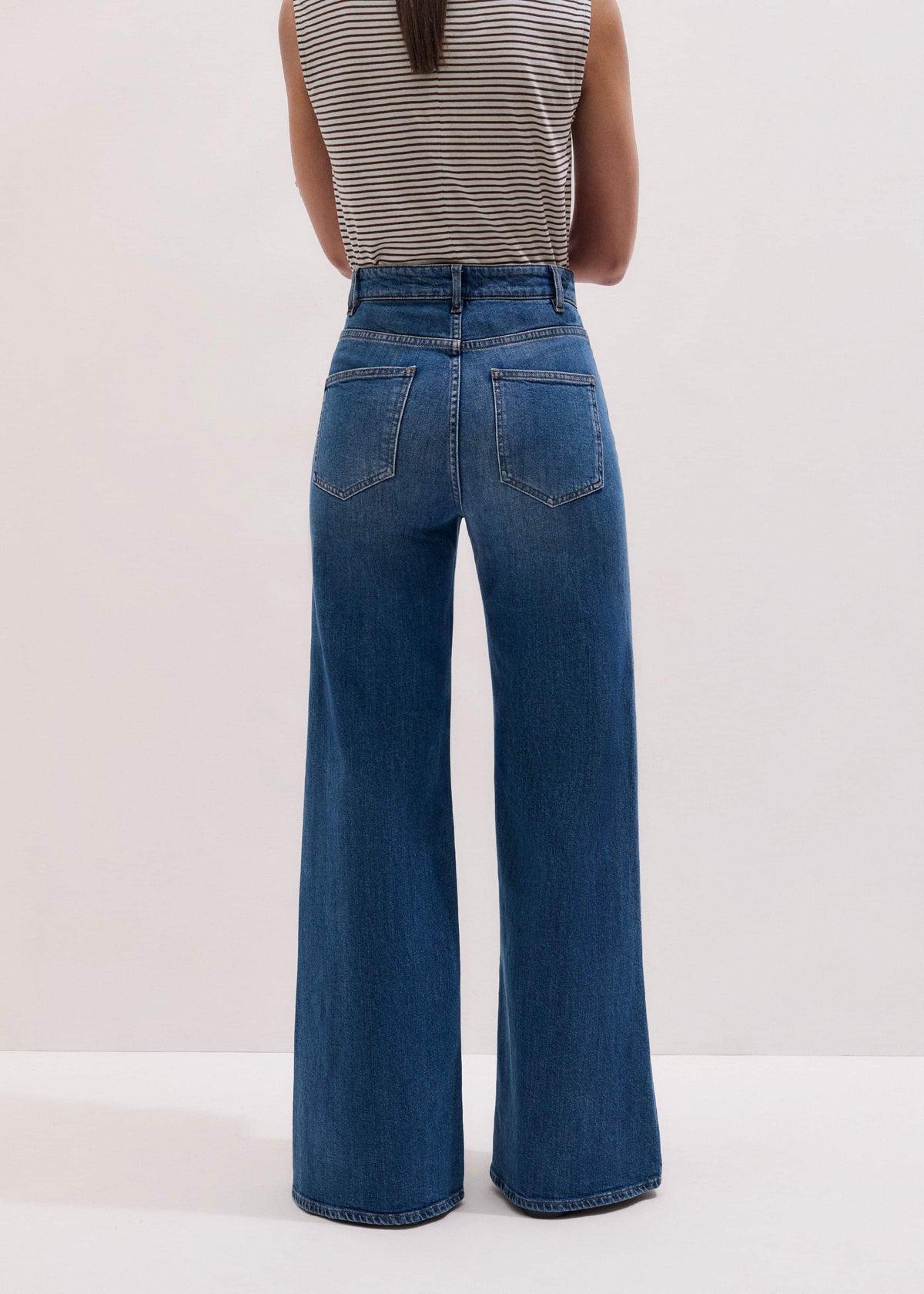 ME+EM Blue Super Flare Wide Jean