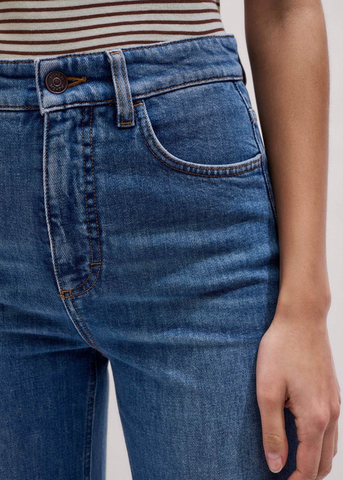 ME+EM Blue Super Flare Wide Jean