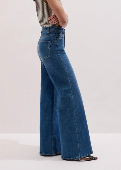 ME+EM Blue Super Flare Wide Jean