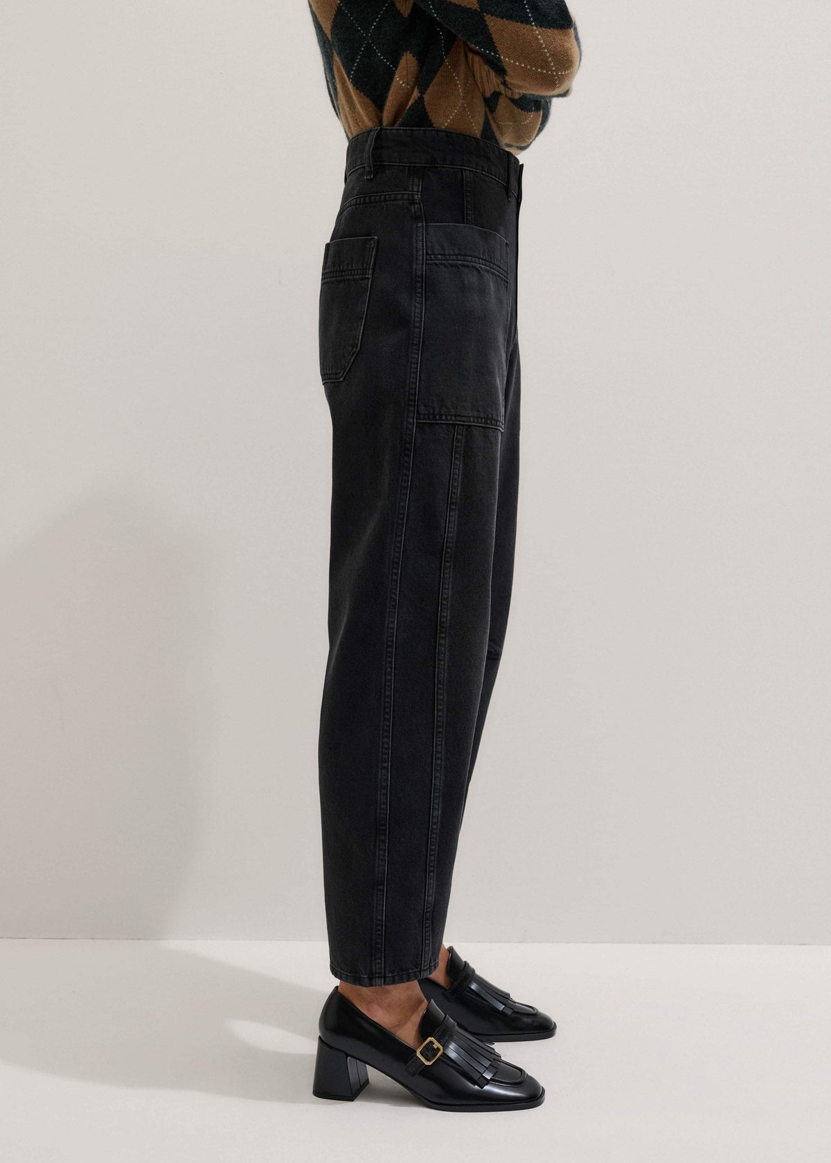 ME+EM Black Patch Pocket Engineered Jean