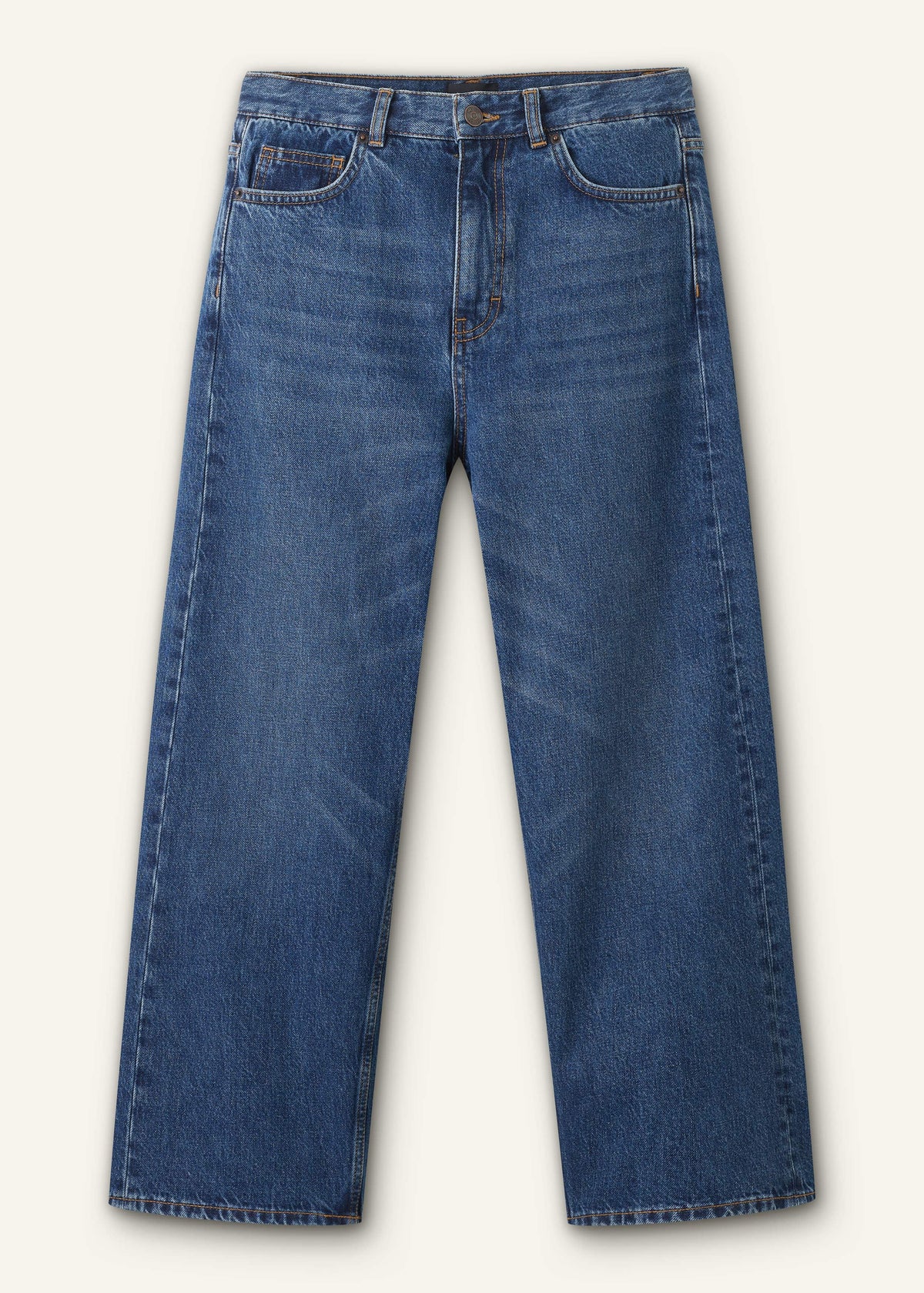 ME+EM Dark Blue Straight Crop Jean