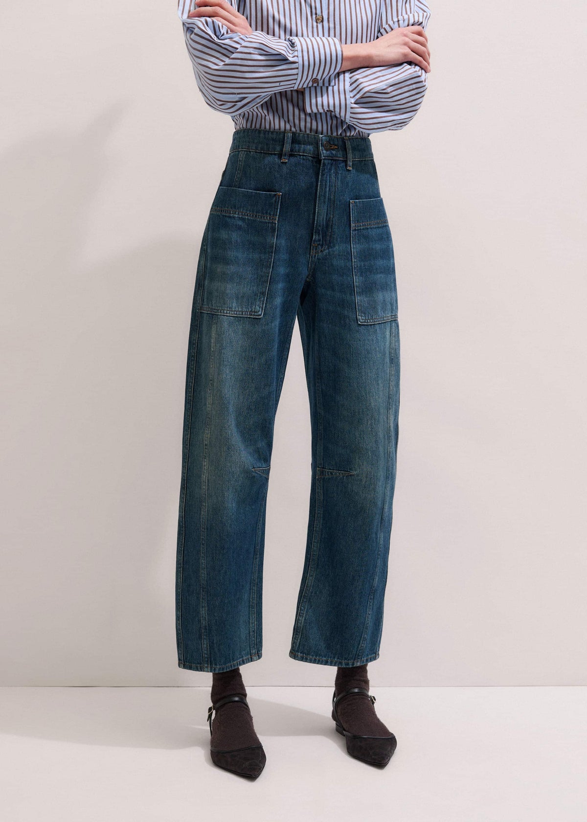 ME+EM Blue Patch Pocket Engineered Jean