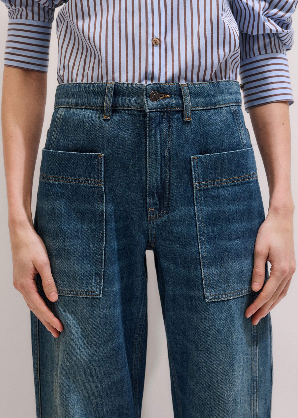 ME+EM Blue Patch Pocket Engineered Jean